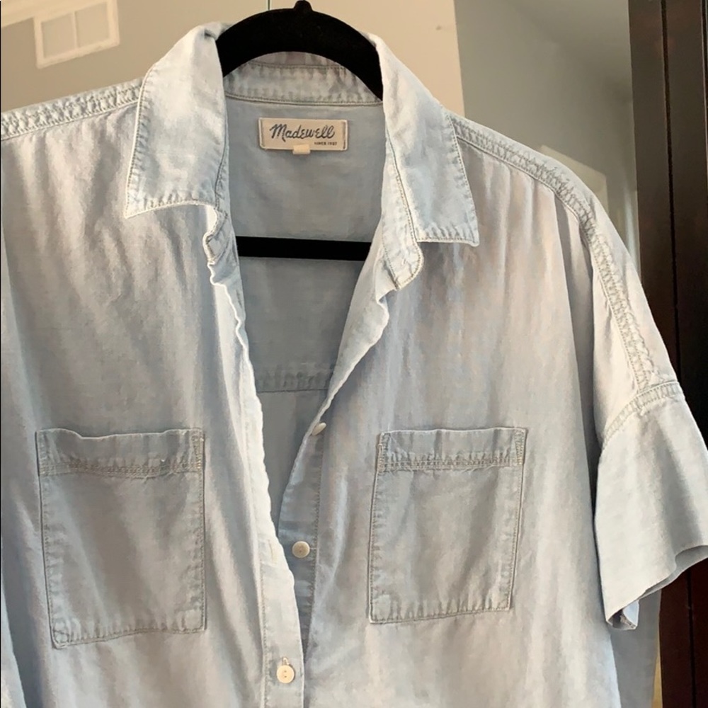 Madewell Light Blue Button Down Shirt - Picture 2 of 3